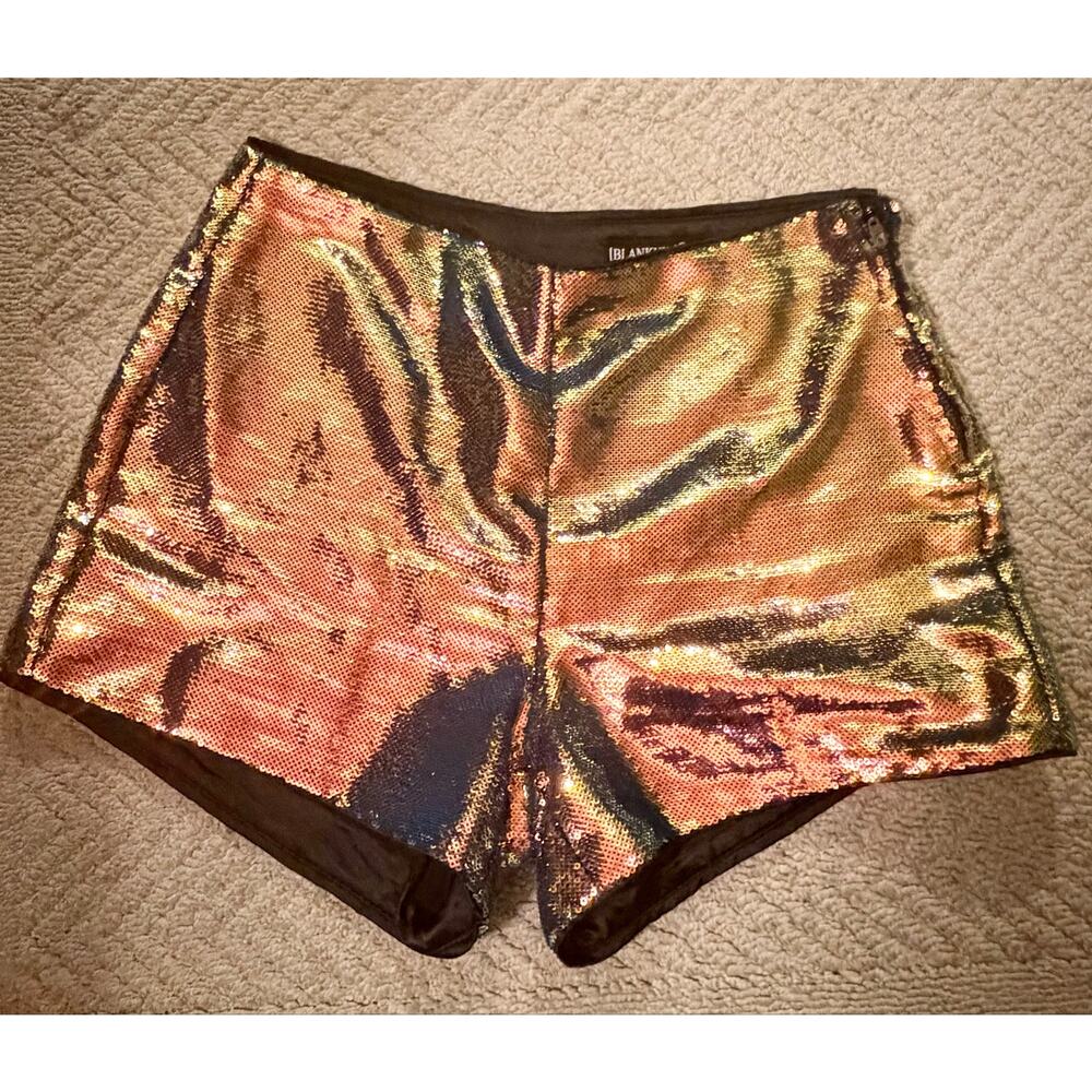 Blank NYC Gold and Yellow Shimmer Sequin Women's Shorts